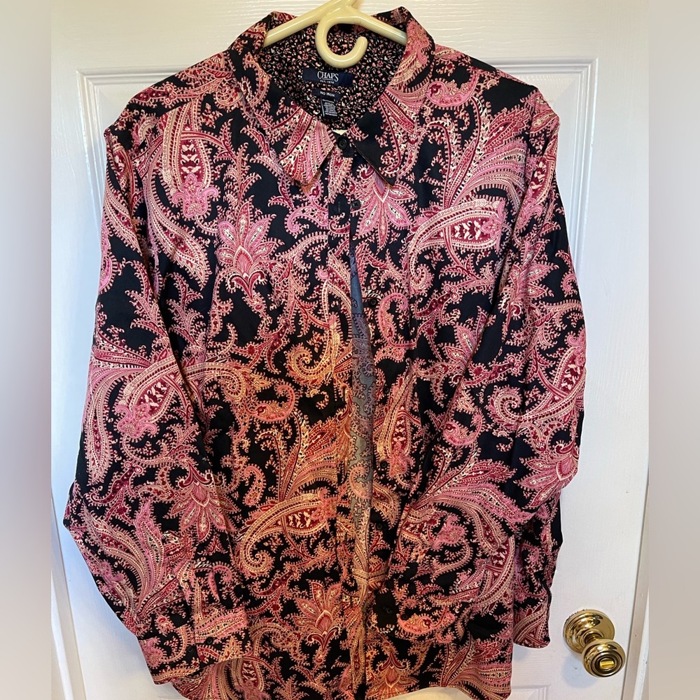 Chaps Paisley Button-Up Shirt size 2x